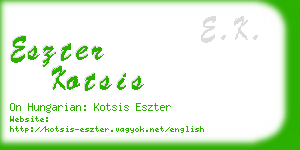 eszter kotsis business card